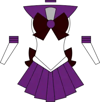 Dessin simplifié du costume de Sailor Saturn