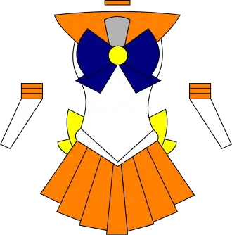 Dessin simplifié du costume de Sailor Venus