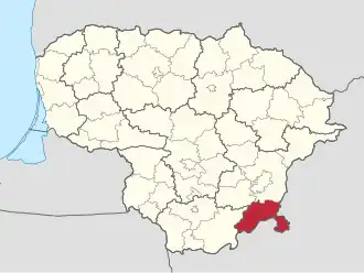 Localisation de Municipalité du district de Šalčininkai