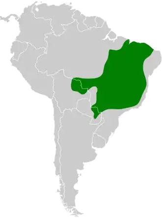 Description de l'image Saltator atricollis map.svg.