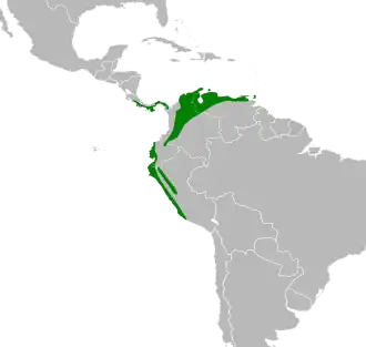 Description de l'image Saltator striatipectus map.svg.