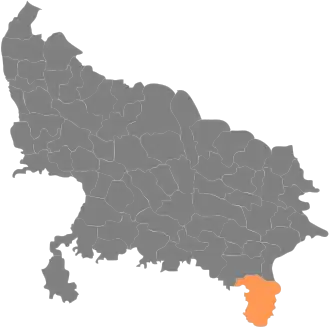 Localisation de District de Sonbhadraसोनभद्र ज़िला