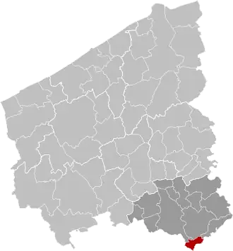 Localisation de Espierres-Helchin