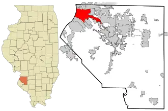 Localisation de East Saint Louis