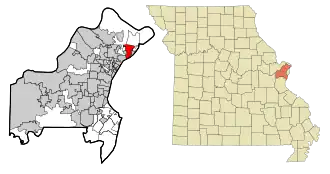 Localisation de Bellefontaine Neighbors