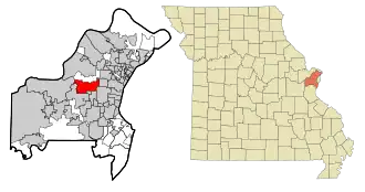 Localisation de Creve Coeur