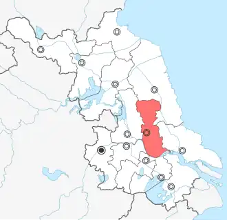 Localisation de Taizhou (Jiangsu)