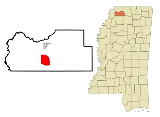 Localisation de Senatobia