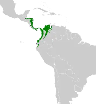 Description de l'image Thalurania colombica map.svg.