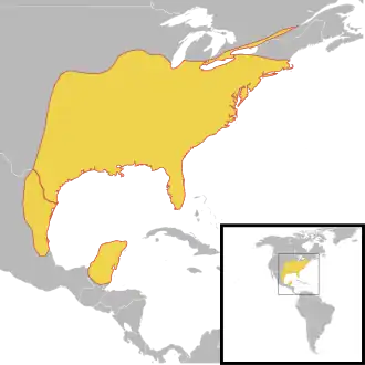 Description de l'image Thryothorus ludovicianus species distribution map.svg.