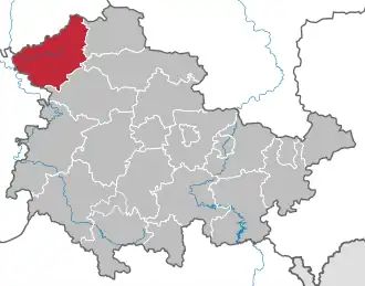 Localisation de Arrondissement d'Eichsfeld