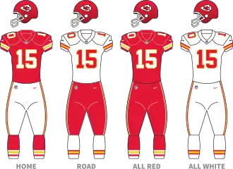 Description de l'image Uniform Set of the Kansas City Chiefs.svg.