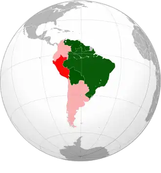 Description de l'image Union of South American Nations (orthographic projection).svg.