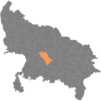 Localisation de District d'Unnaoउन्नाव ज़िला