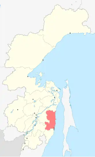 Localisation de Raïon de Vanino