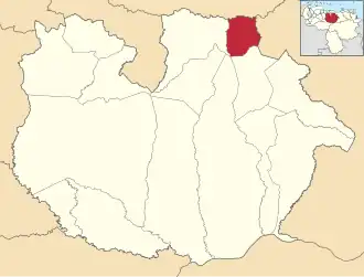 Localisation de San José de Guaribe