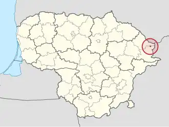 Localisation de Municipalité de Visaginas
