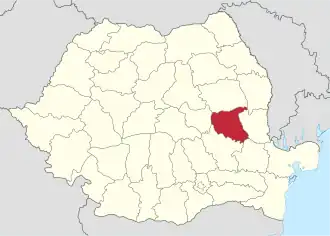 Localisation de Județ de Vrancea(ro) Județul Vrancea