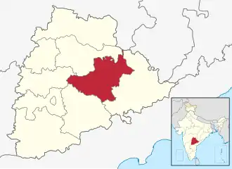 Localisation de District de Warangalవరంగల్ జిల్లా