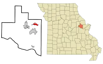 Localisation de Wright City