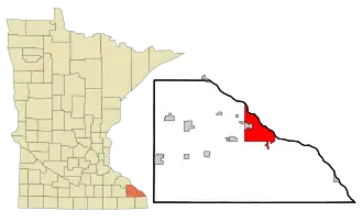 Localisation de Winona