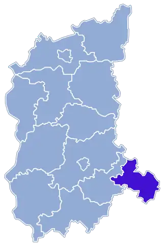 Localisation de Powiat de Wschowa