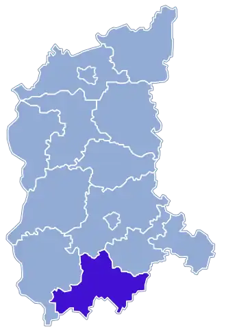 Localisation de Powiat de Żagań