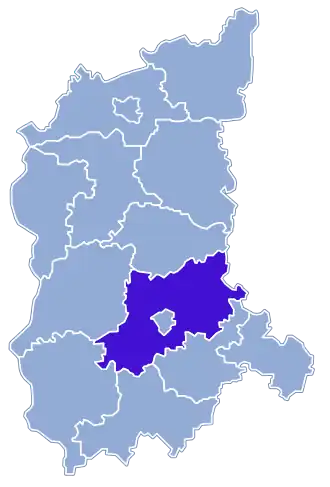 Localisation de Powiat de Zielona Góra