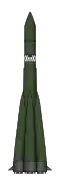 Une fusée Vostok-K.