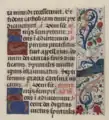 Colombe du Saint-Esprit parmi des rinceaux (fol. 34 r.)