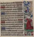 Personnage désignant son œil (recto du folio 84)
