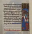 Bandeau marginal - scène d'Epiphanie (fol. 17 r.)