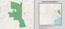 Description de l'image Texas US Congressional District 1 (since 2021).tif.