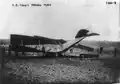 Épave de l'avion après le crash du 30 mai 1916 (vue arrière). Bibliothèque du Congrès, Washington.