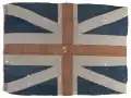 Union Flag (4 x 5,5&nbsp;m) hissé à bord du HMS&nbsp;Queen Charlotte lors de la bataille du 13 prairial an&nbsp;II. Comme beaucoup de drapeaux faits à la main, le design est imparfait. (National Maritime Museum)