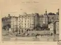Vue de la commanderie Saint-Georges depuis l'autre berge de la Saône dessinée par Hippolyte Leymarie en 1843