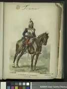 Cuirassier du régiment vers 1889.