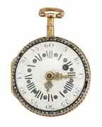 Montre de poche en or et cadran en émail (1770-), musée Tal-Hallwyl.