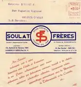 Entête de courrier, 1957.