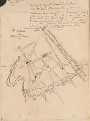 Plan du 9e&nbsp;secteur, bastions 86 à 94 de l'enceinte de Thiers.