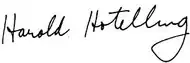 signature de Harold Hotelling