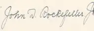 signature de John Davison Rockefeller, Jr.