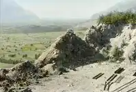 Gisements de gypse à Bex, dans la colline du Montet, en 1940.