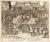 Exécution des comtes d'Egmont et de Hornes devant la Maison du Roi en 1568.