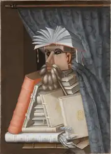 Le Bibliothécaire, 1566, huile sur toile, château de Skokloster, Suède.