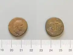 Monnaie de bronze d'Ilion émise sous Vespasien (69-79).