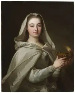 Charlotte Fredrike Sparre en vestale, 1741.