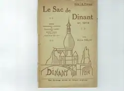 Couverture du livre sur le Sac de Dinant en 1914.