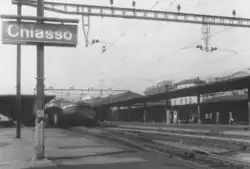 La gare de Chiasso en 1980.