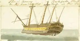 illustration de HMS Bellona (1760)